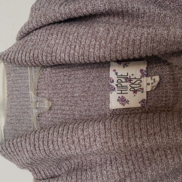 Hippie Rose - cowl neck long sleeve sweater dress maxi - Picture 6 of 6